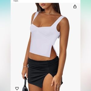 Reoria Small Crop Top. Double lined so you don’t have to wear a bra! Low back.